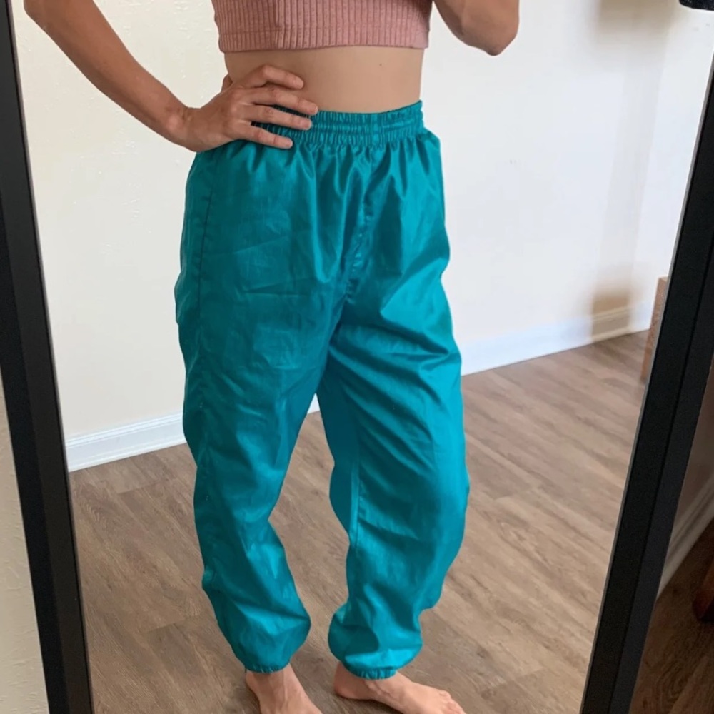 80s Turqoise Tracksuit Windpant Joggers
